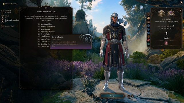 Baldur&rsquo;s Gate 3 - Devil&rsquo;s Sight Eldritch Invocation