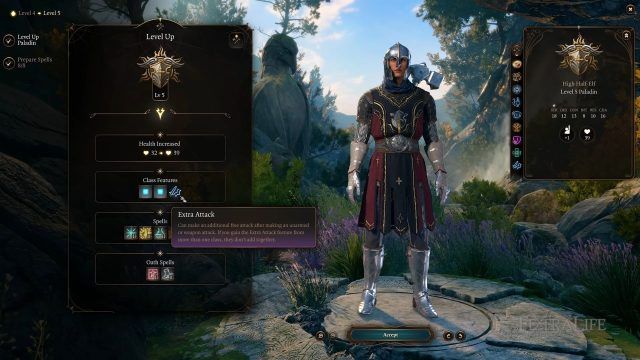 Baldur&rsquo;s Gate 3 - Level 5 Paladin Extra Attack
