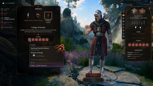 BG3 - Slashing Flourish Extra Actions in Combat