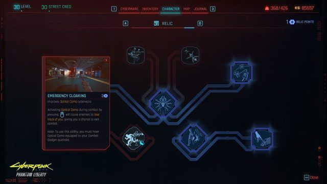 Cyberpunk 2077 - New Relic Skill Tree