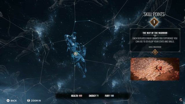 A constellation of skills await players in Achilles: Legends Untold