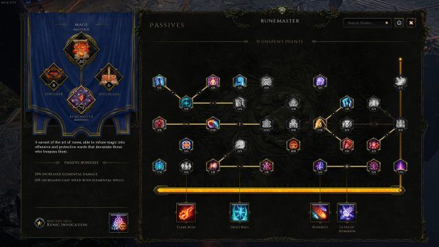 Last Epoch - The Runemaster Passive Tree