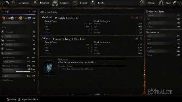 Lords of the Fallen - Fire Knight Stats