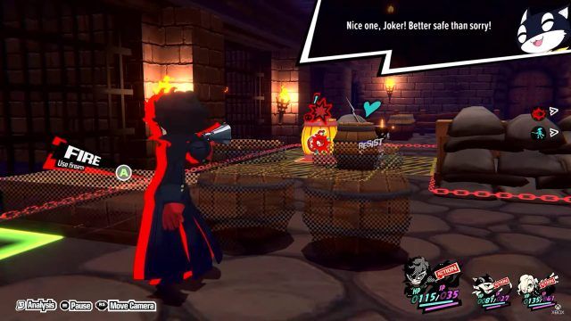 Barrels can be destroyed to blow up enemies in Persona 5 Tactica