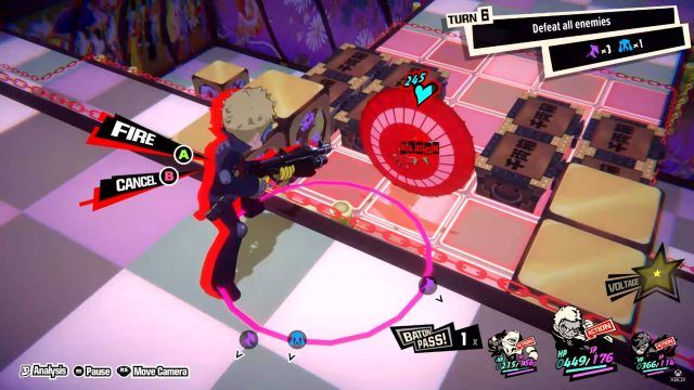 Guarded Geisha can blocking frontal attacks in Persona 5 Tactica