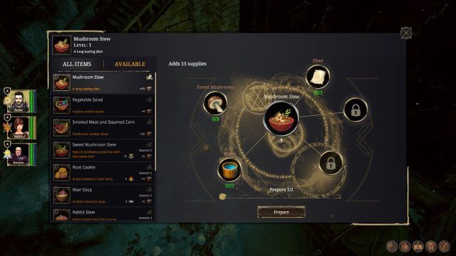 Zoria Age of Shattering - Crafting and Cooking