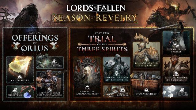 Lords of the Fallen - Trial of Three Spirits will add new armor questlines, storage chest, gamepade rebinding and Snowballs!