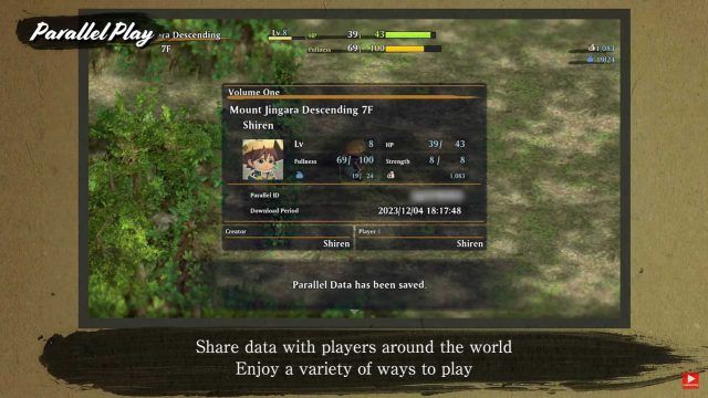 Shiren the Wanderer: The Mystery Dungeon of Serpentcoil Island Parallel Play