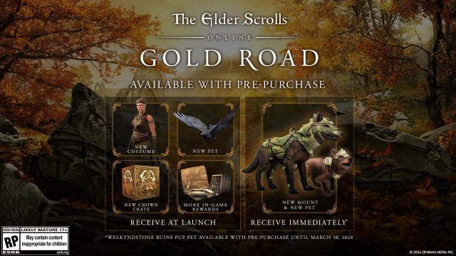 Elder Scrolls Online Gold Road Pre-Order Bonuses