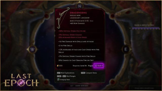 Last Epoch - Bound Items