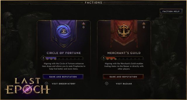 Last Epoch - Choose Wisely