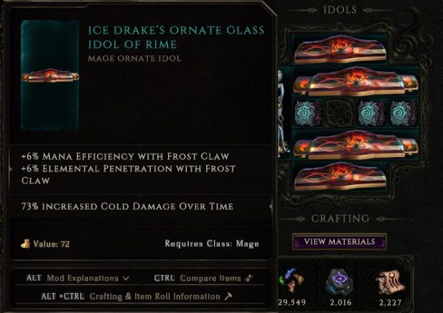 Idols - Ice Drake&rsquo;s Ornate Glass Idol or Rime