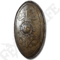 The Golden Greatshield is a Shield that scales primarily with Strength.