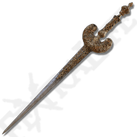 The Ornamental Straight Sword scales primarily with Strength and Dexterity.
