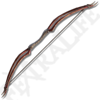 The Horn Bow scales primarily with Strength and Dexterity and is a good Weapon for hunter warriors wishing to deal additional Magic Damage.