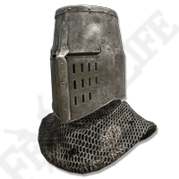 Greathelm is not part of the any Armor Set, and is a Heavyweight helmet that provides considerable damage negation.