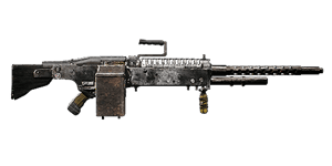 XMG57 Bonesaw is an experimental infantry support weapon intended for prolonged suppressive fire.