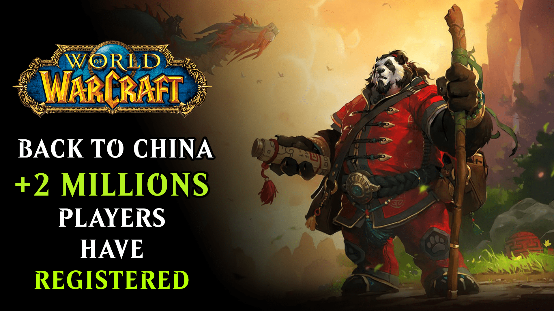wow back to china 2millions players