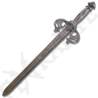 The Sword of St Trina scales primarily with Intelligence, Strength and Dexterity and is a good Weapon for its Unique Skill Mists of Slumber that releases a faint purple mist that spreads across a wide frontwards area.