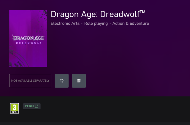 Dragon Age: Dreadwolf Is Listed For The First Time On Xbox and PlayStation Stores