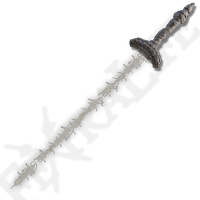 The Coded Sword scales exclusively with Faith and is a potent Weapon for dealing Holy damage.