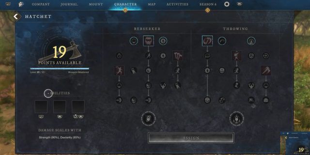 New World Hatchet Build 2024 - Skill Trees