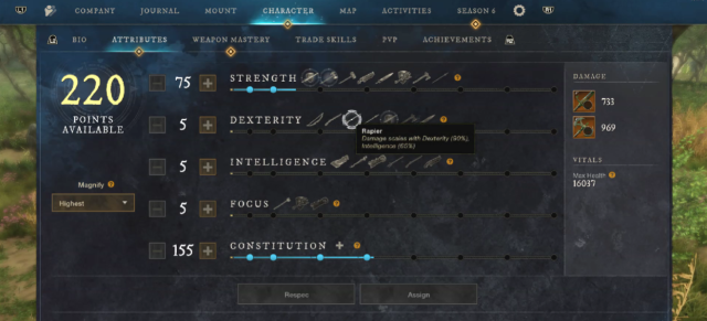 New World Rapier Build 2024 - Stats