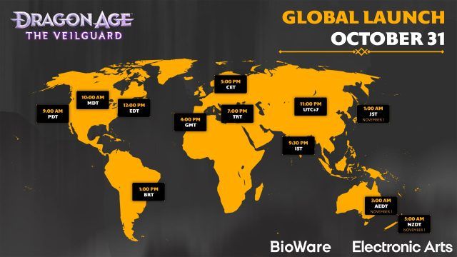Dragon Age: The Veilguard Global Launch Times Revealed
