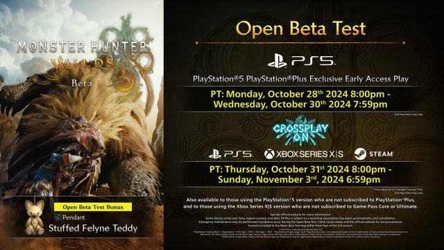 Monster Hunter Wilds Open Beta Announced, Playstation Plus Members Get First Look