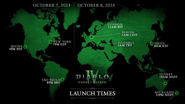 Diablo 4 Expansion Global Launch Times Revealed