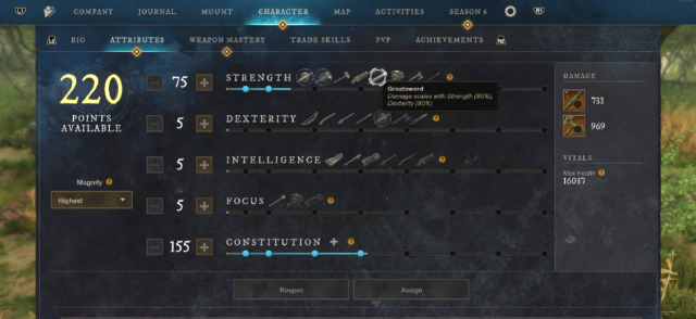 New World Greatsword Build 2024 - Stats
