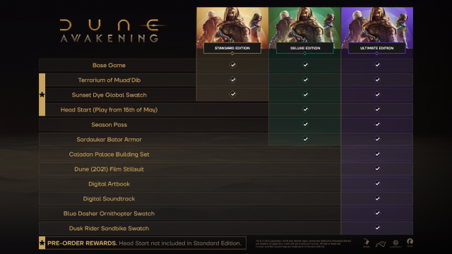 Funcom Reveals Dune: Awakening Pre Order Info, PC Requirements, And More