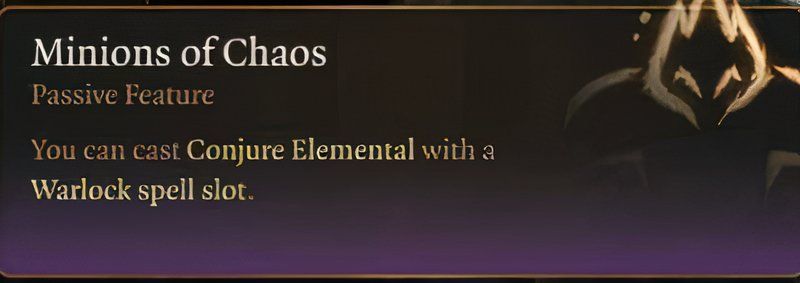 Baldur&rsquo;s Gate 3 Warlock Eldritch Invocations Minions of Chaos