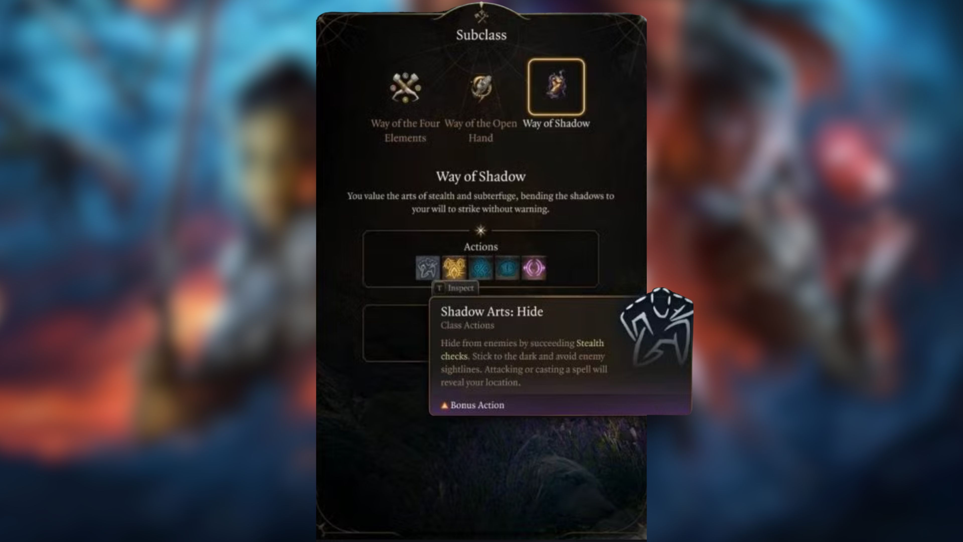 BG3 Way of Shadow In Game Screenshot 2