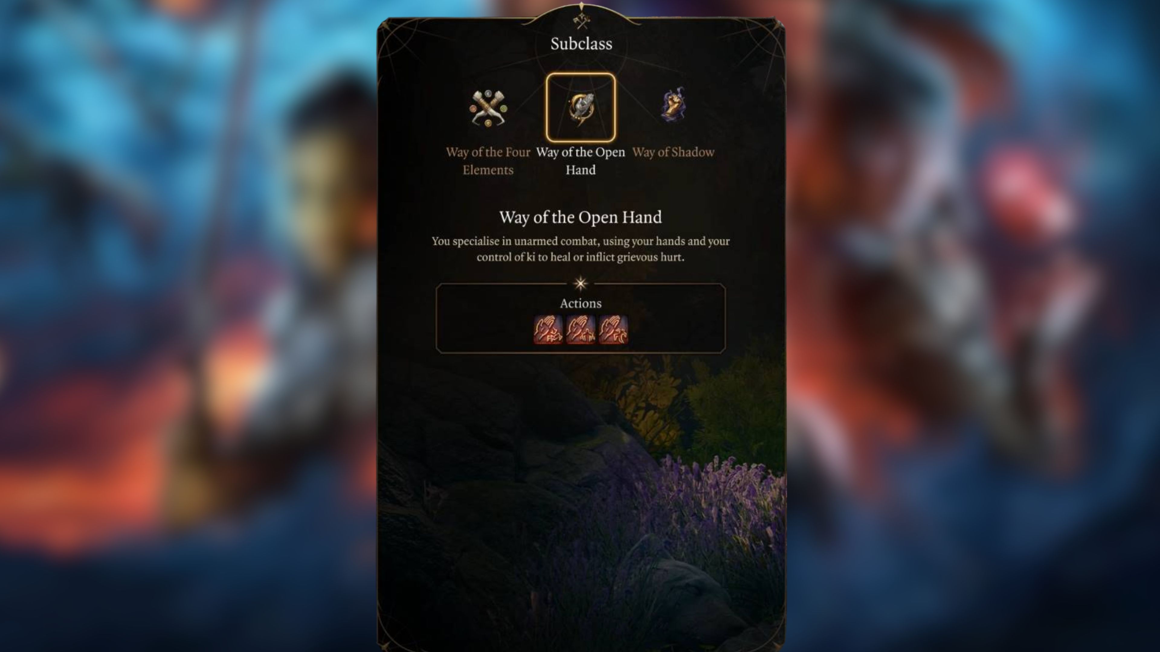 BG3 Way Of The Open Hand In Game Screenshot 1