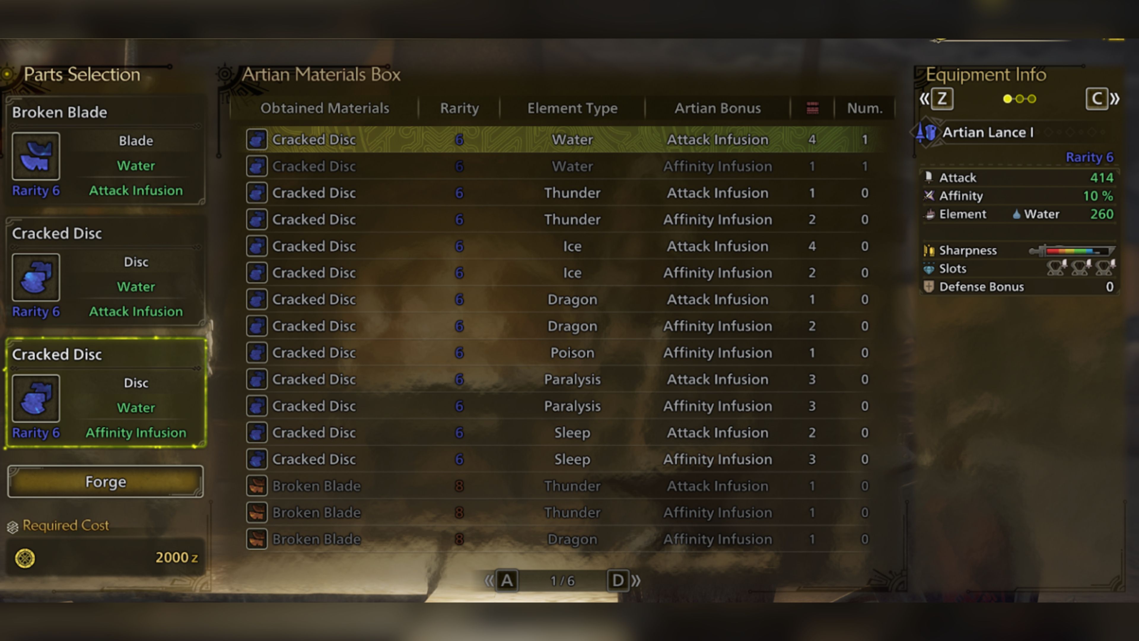 Monster Hunter Wilds Parts Selection In Game Screenshot 2