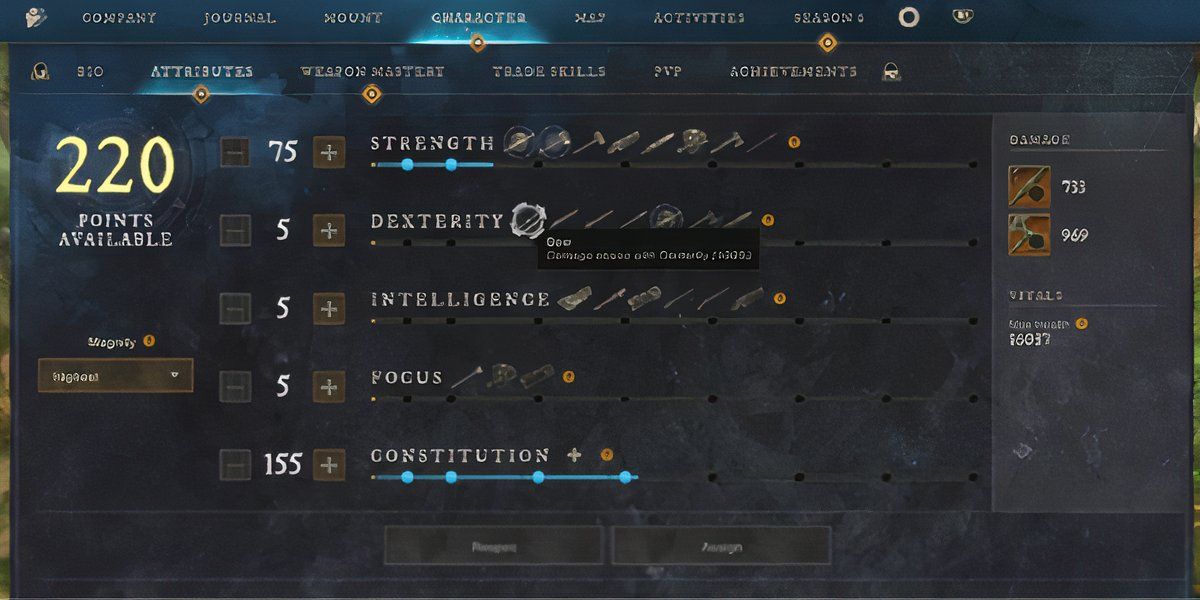 New World Bow Build 2024 - Stats
