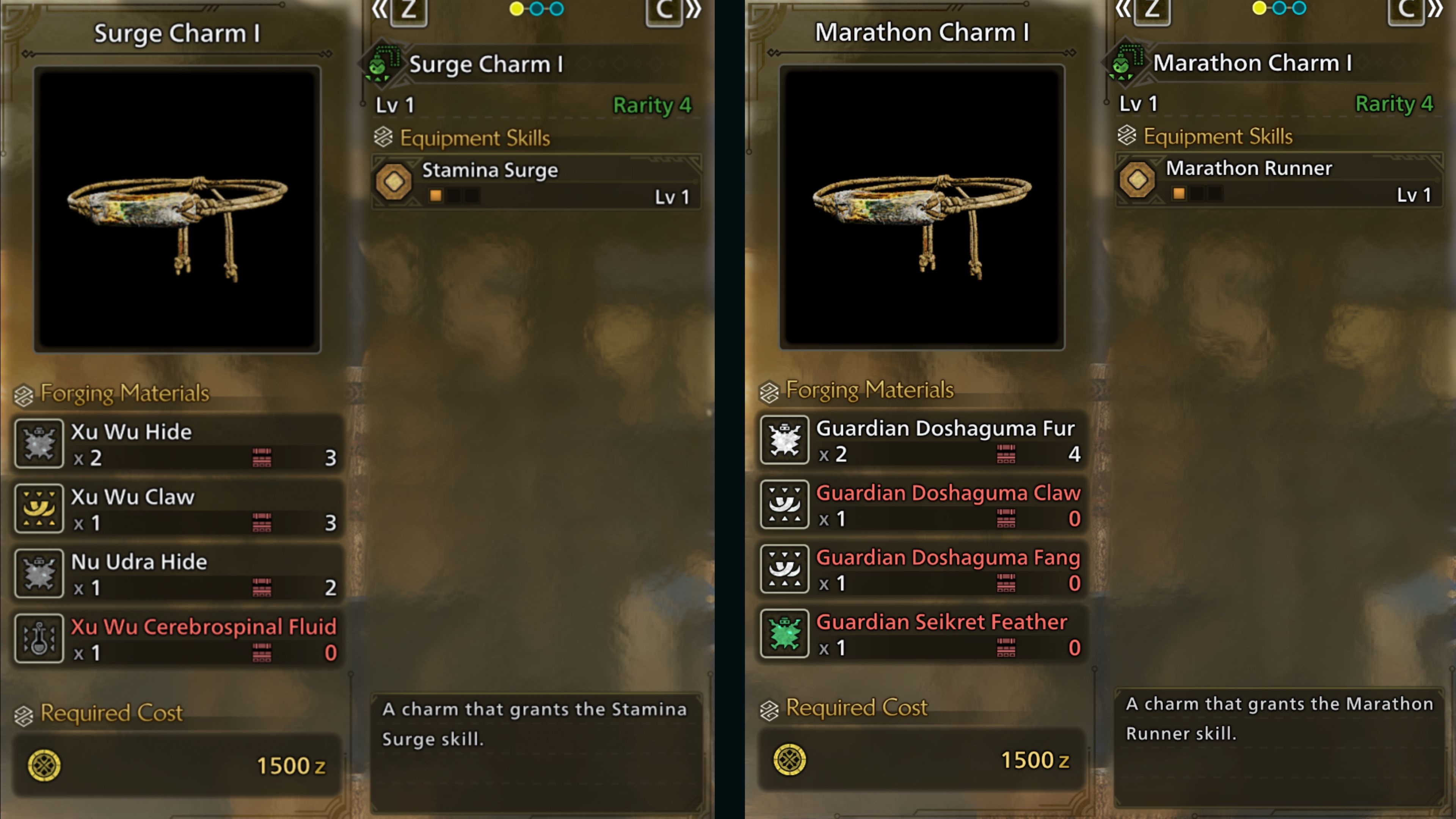 Surge and Marathon Charms In Game Screenshot 1