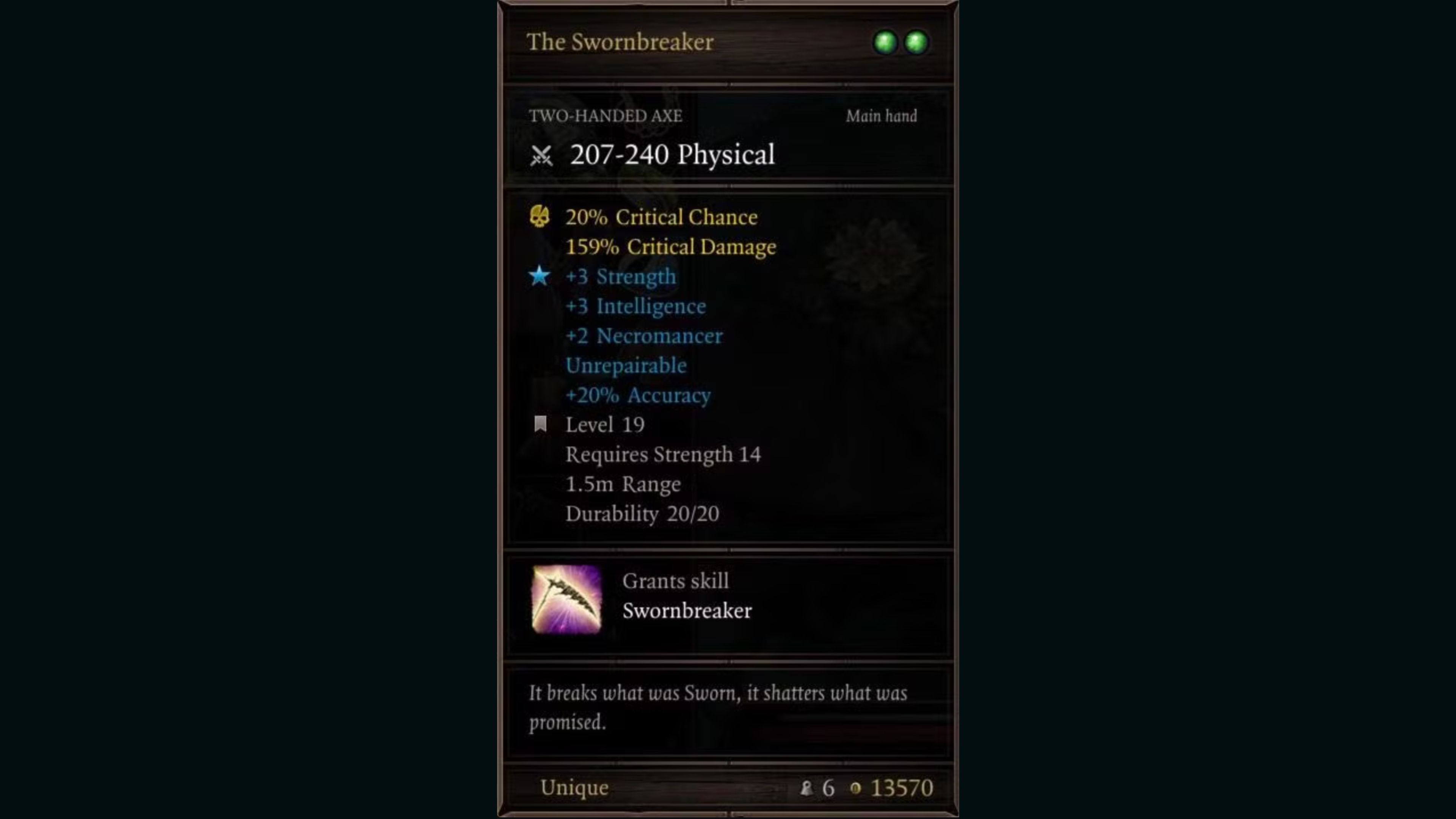 The Swornbreaker In Game Screenshot 1
