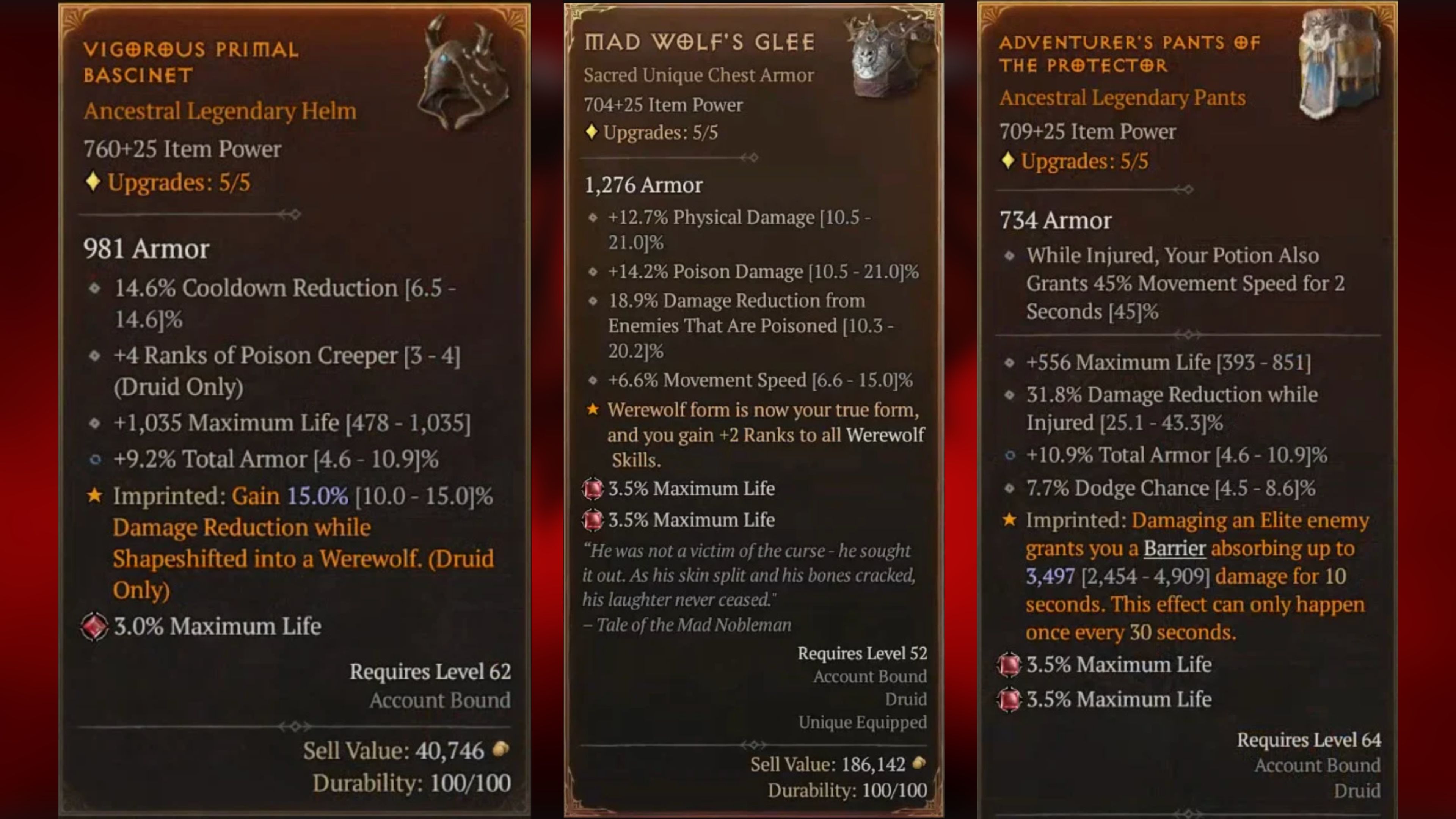 Diablo 4 Legendary Gear In Game Screenshot 1