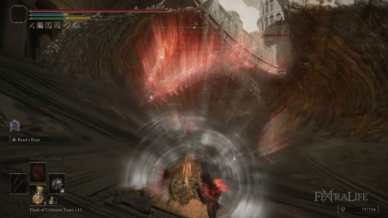 elden ring beast&rsquo;s roar gameplay