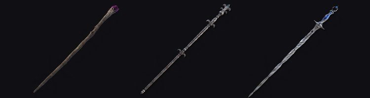 elden ring claymore build staves