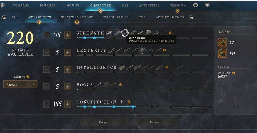 New World War Hammer Build 2024 - Stats