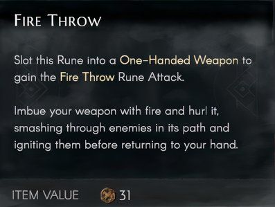no-rest-for-the-wicked-fire-throw-stats