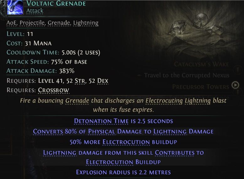 path-of-exile-2-grenadier-active-skill-voltaic-grenade