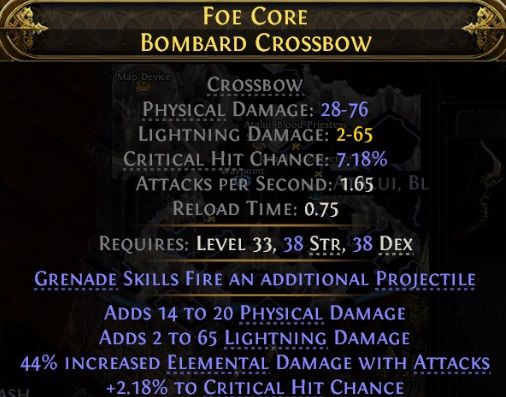 path-of-exile-2-grenadier-equip-gear- fore-core-bombard-crossbow-1