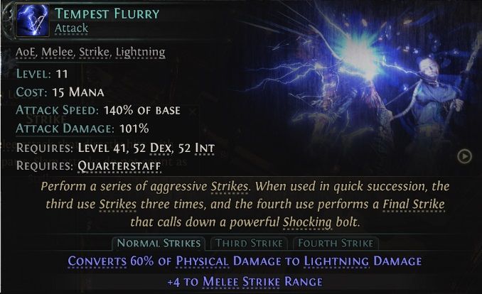 path-of-exile-2-thunderous-monk-active-skill-tempest-flurry