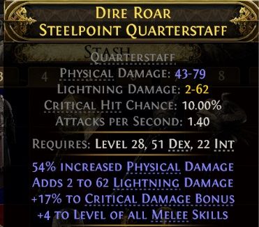 path-of-exile-2-thunderous-monk-gear-equipment-dire-roar-steelpoint-quarterstaff