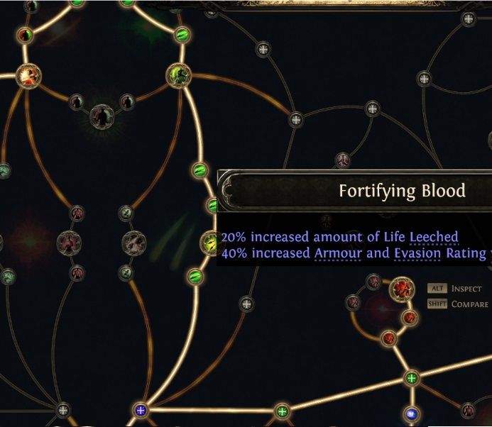 path-of-exile-2-witchbane-passive-fortiying-blood