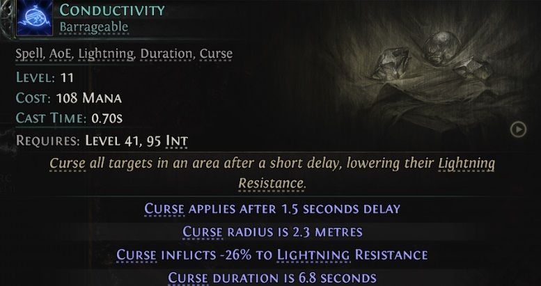 path-of-exile-2-Lightning-Wizard-active-skill-conductivity